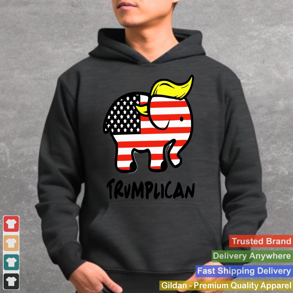 TRUMPLICAN Funny Trump Republican USA Flag Elepgant MAGA Pun