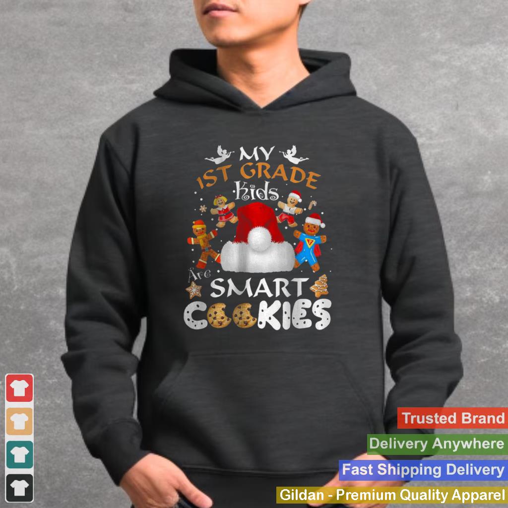 1st Grade Teacher Christmas Smart Cookies shirt