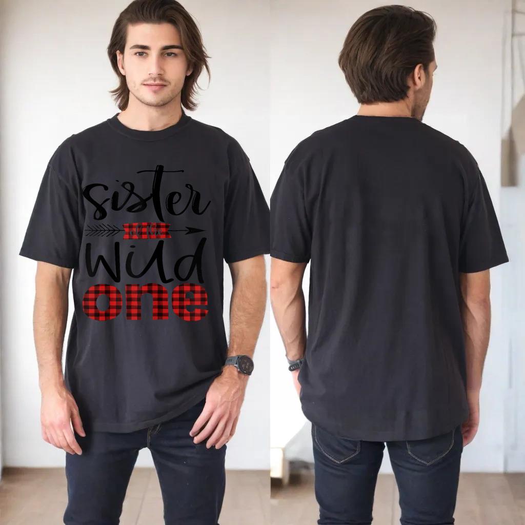 Sister of the Wild One Shirt Plaid Lumberjack 1st Birthday_1