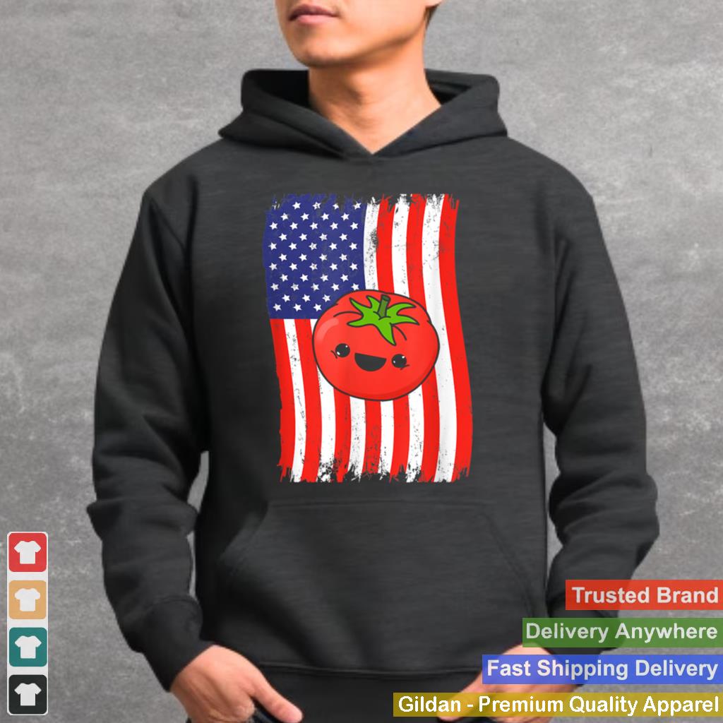 American Flag Kawaii Tomato Shirt