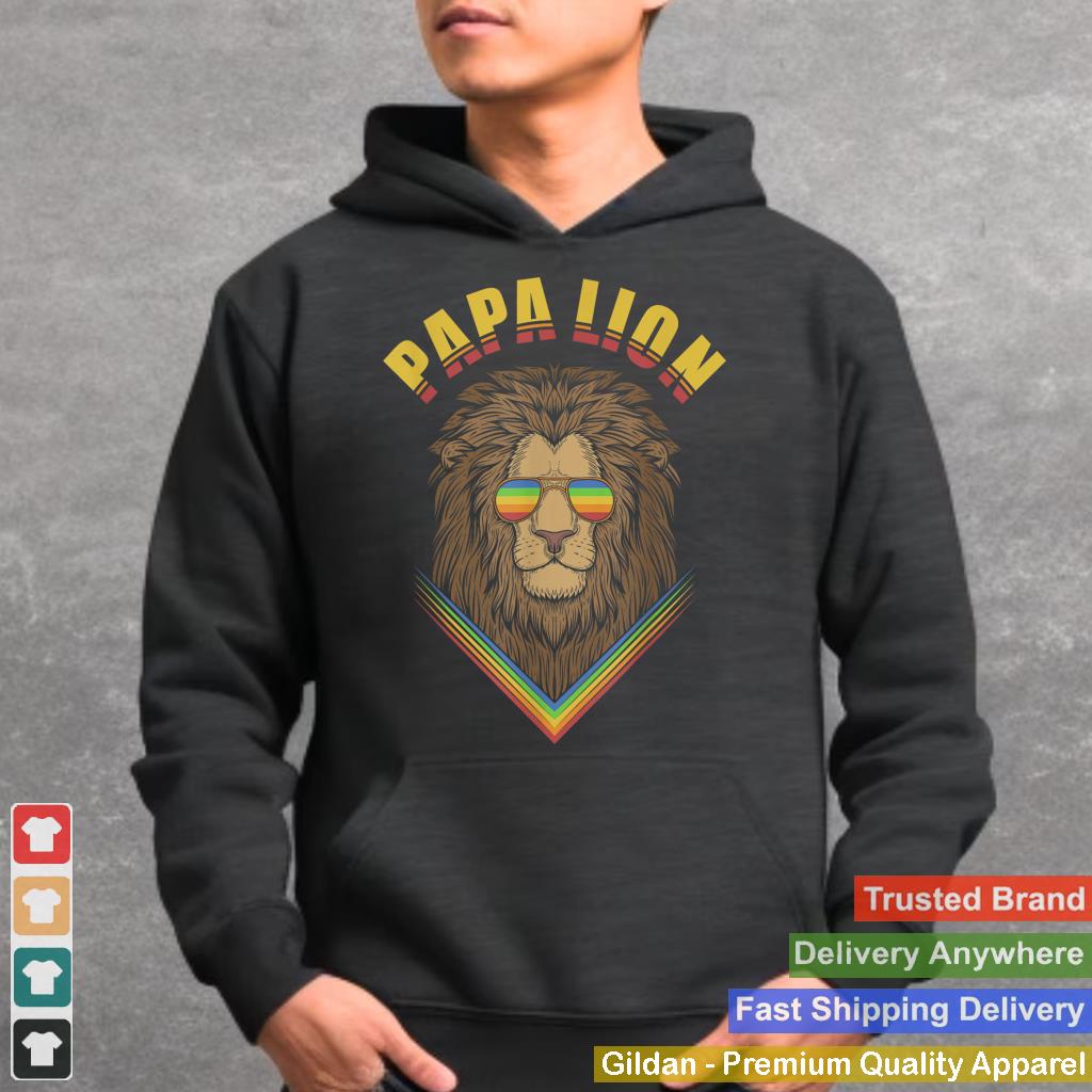 papa lion Retro for lovers lions in dad father's day animal