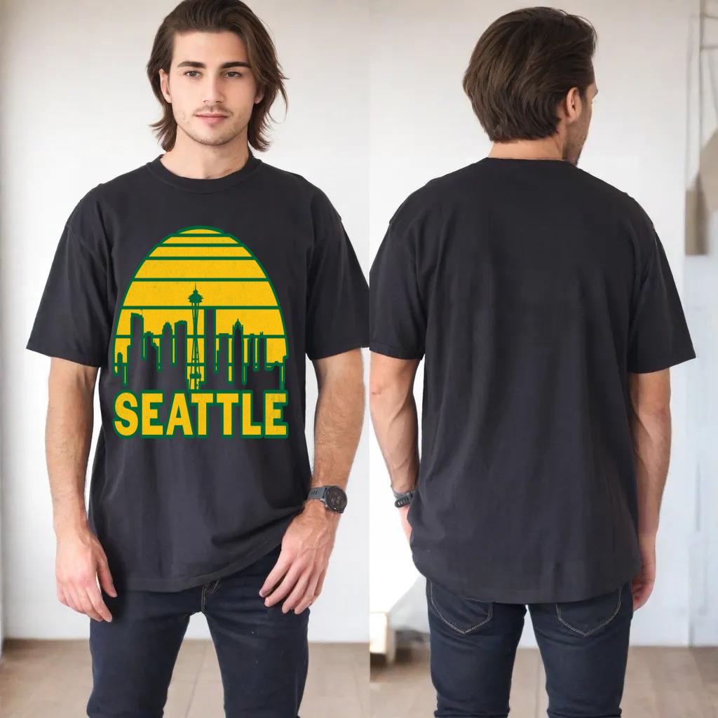 Vintage Seattle Washington Cityscape Retro