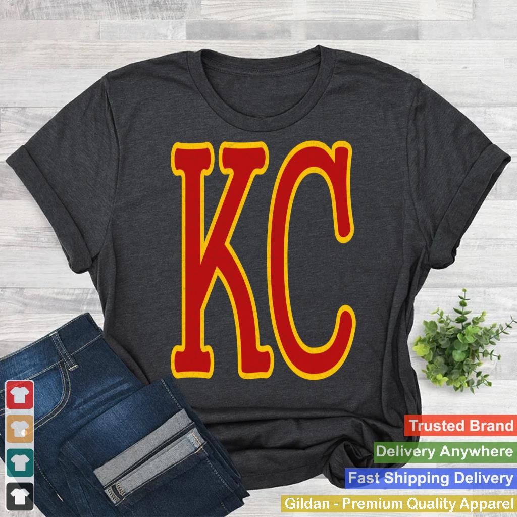 Kansas City RedYellow Cool Kansas City Kc 2 Letters Red KC Sweatshirt