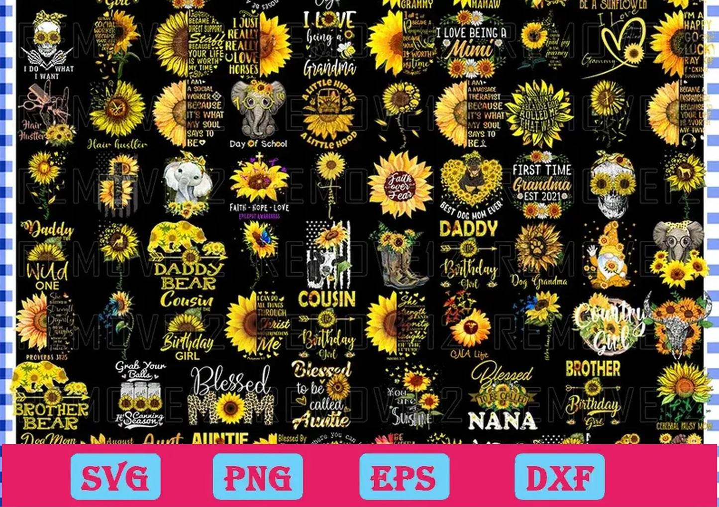 170 Sunflower Png Bundle