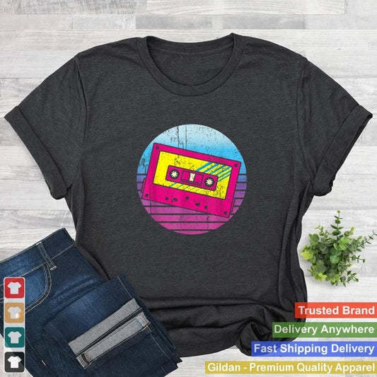 1980s Mixtape Retro Music Lover Vintage 80s Cassette T Shirt 2