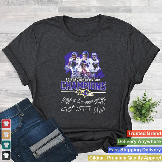 2018 AFC North Division Champions Football Signature shirt