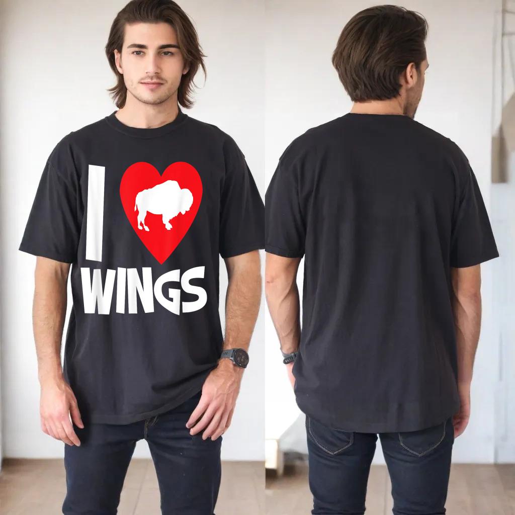 I LOVE WINGS - Buffalo NY New York hot chicken sauce heart