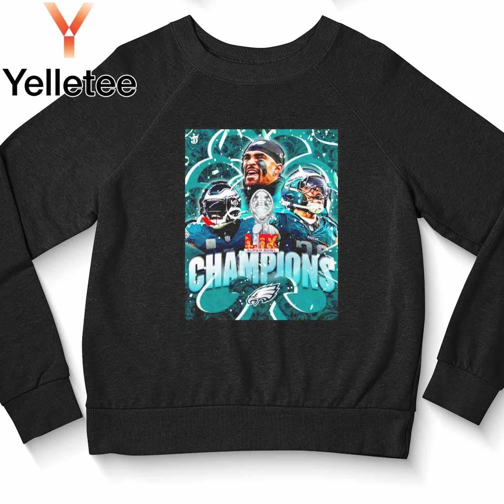 Philadelphia Eagles trio Super Bowl Champions Mardi Gras shirt