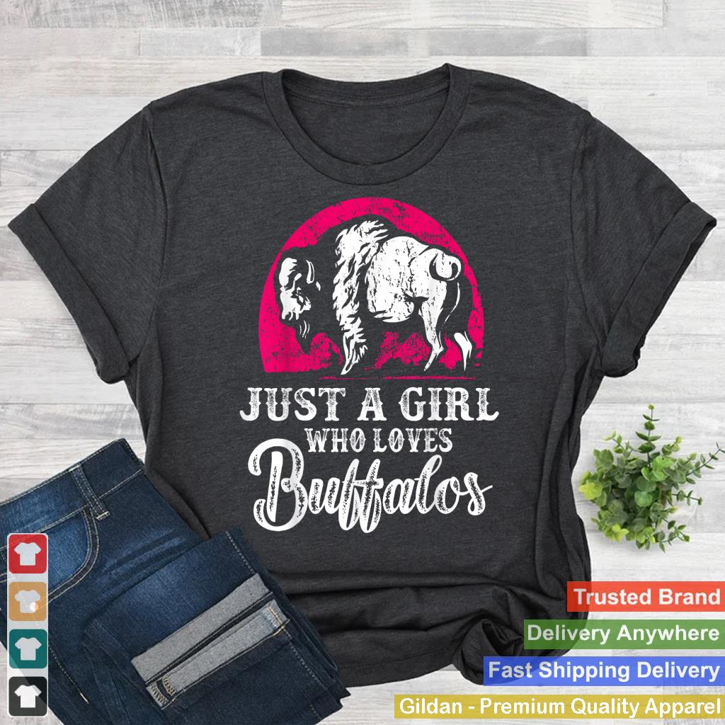 Just A Girl Who Loves Buffalos T-Shirt Cute Buffaloes Gift