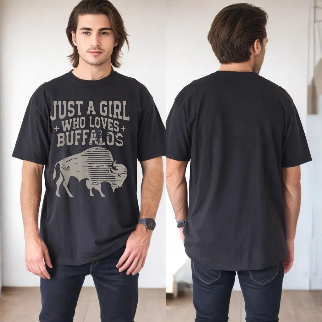 Just A Girl Who Loves Buffalos Animal Bison Buffalo Lover_2