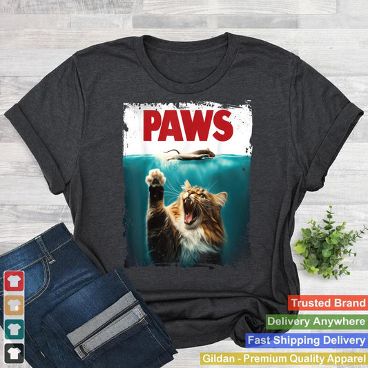 Humorous PAWS Parody Cat Mouse For Cat Lover Cat Mom Cat Dad