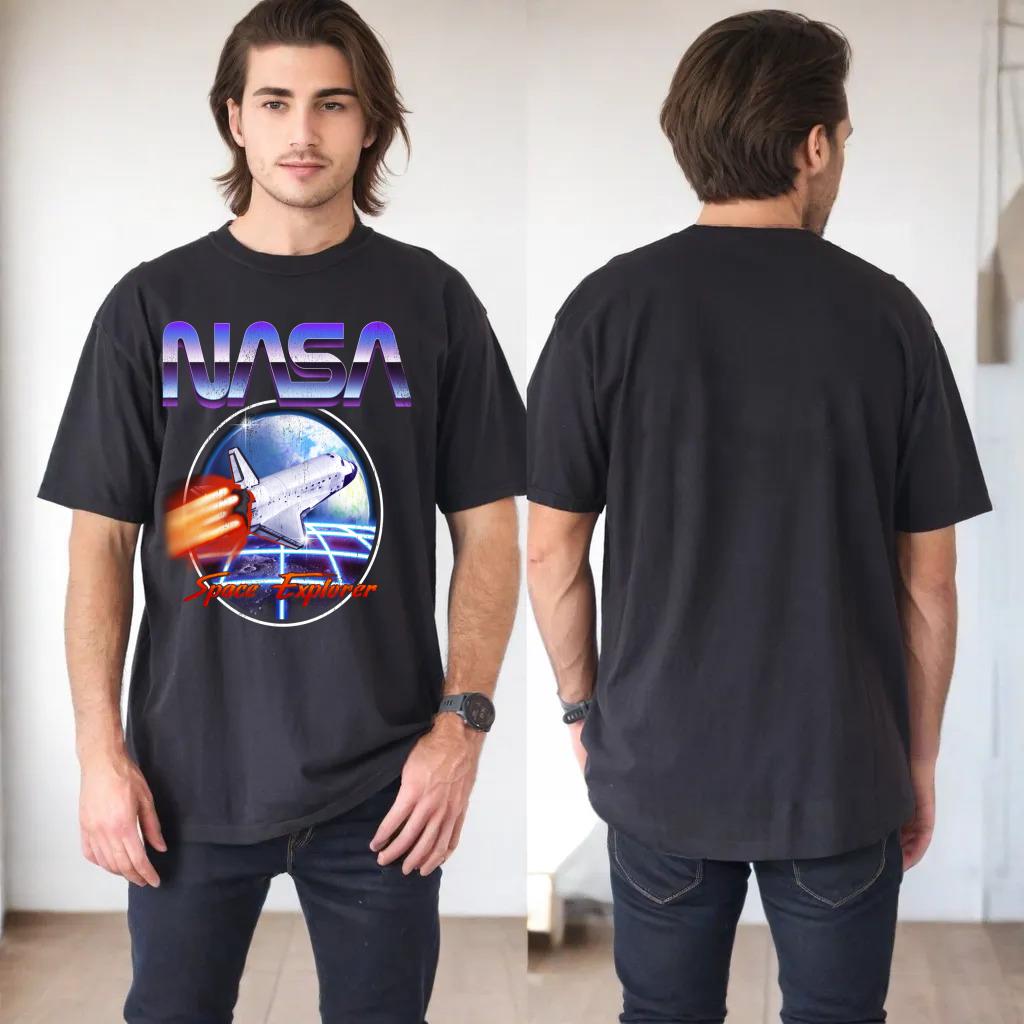 NASA Space Explorer 80s Neon Chrome Retro Vintage Sweatshirt