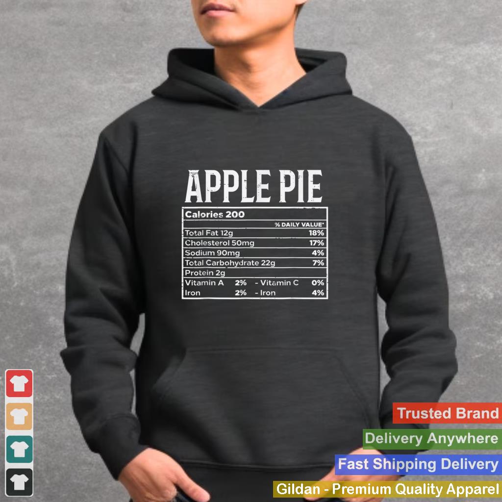 Apple Pie Nutrition Facts Food Matching Family Thanksgiving T Shirt 2