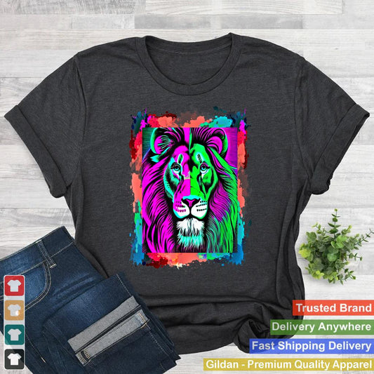 Lion Illustration Motif colorful Mane artistic Lion Lover