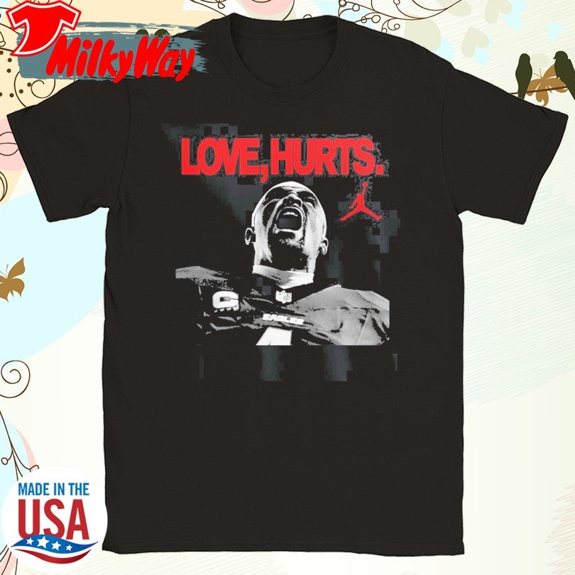 Official Love Hurts Jordan x Jallen Hurts Philadelphia Eagles Super Bowl LIX Champions T-Shirt