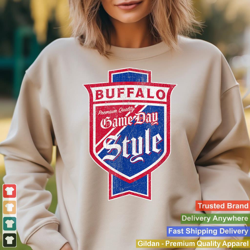 WNY Pride T-Shirt - Blue and Red Buffalo Beer Label