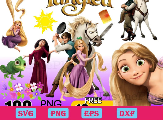 100 Disney Tangled Rapunzel png bundle