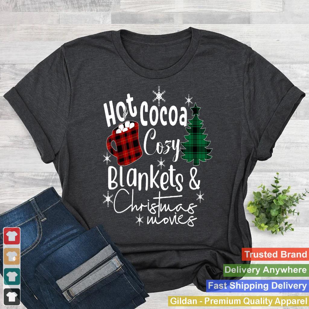 Hot Cocoa Cozy Blankets Christmas Movies Buffalo Plaid Lover