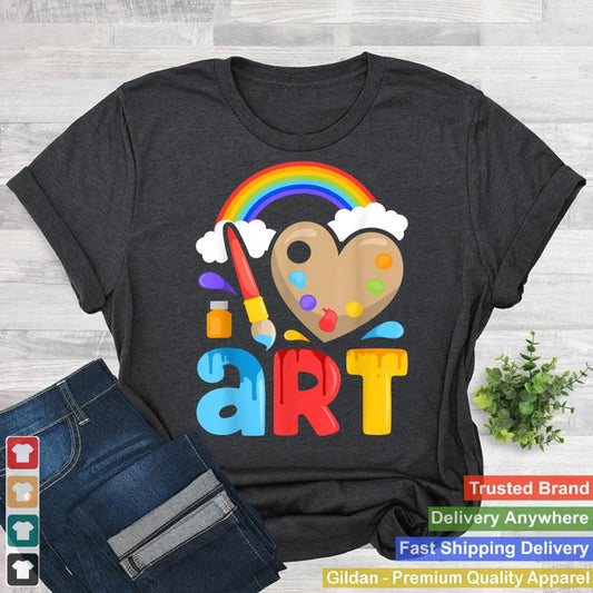 I Love Art Artist Painter Colorful Painting Gifts Kids Girls