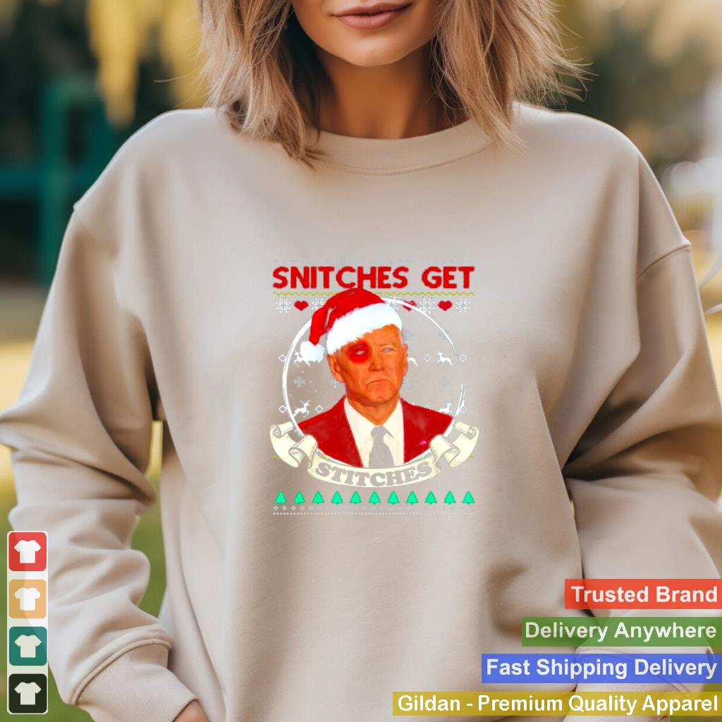 Anti Liberal Joe Biden Snitches Get Stitches Christmas shirt