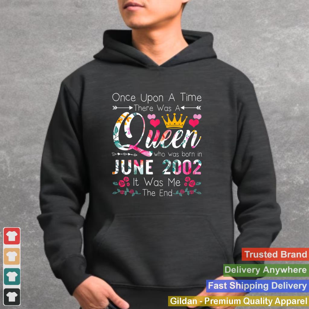 20 Years Old Girls 20th Birthday Queen June 2002 T Shirt B0B14WRMZ7