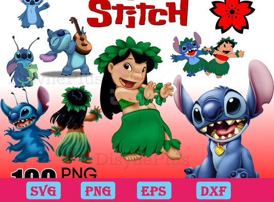 100 Disney Lilo And Stitch png bundle