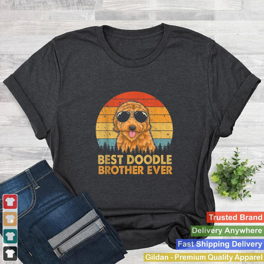 Best Doodle Brother Ever Goldendoodle Dog Lovers Boys Kids T Shirt B09W8QSMTL