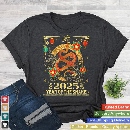 Womens Chinese New Year 2025 Zodiac Year of Snake For Kid Women Man V-Neck