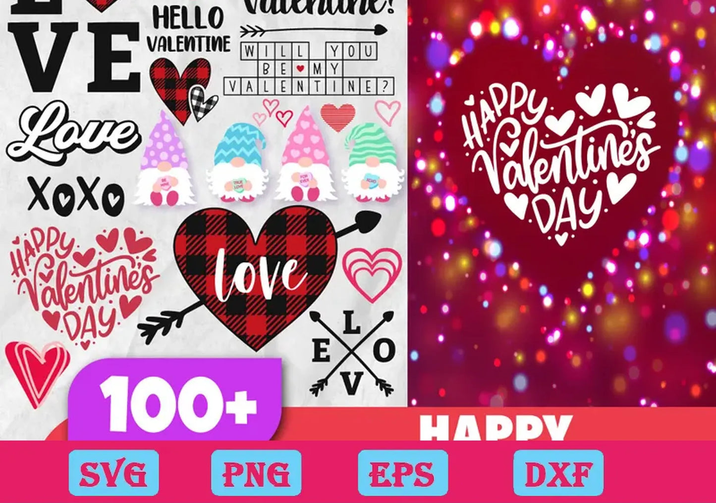 100+ Happy Valentines Bundle Svg