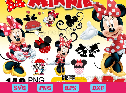 140 Disney Minnie png bundle