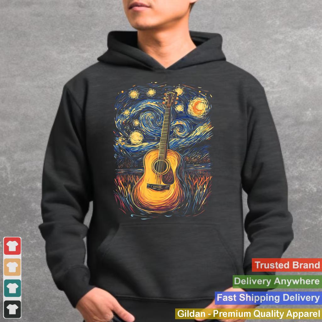 Starry Night Inspired Acoustic Guitar