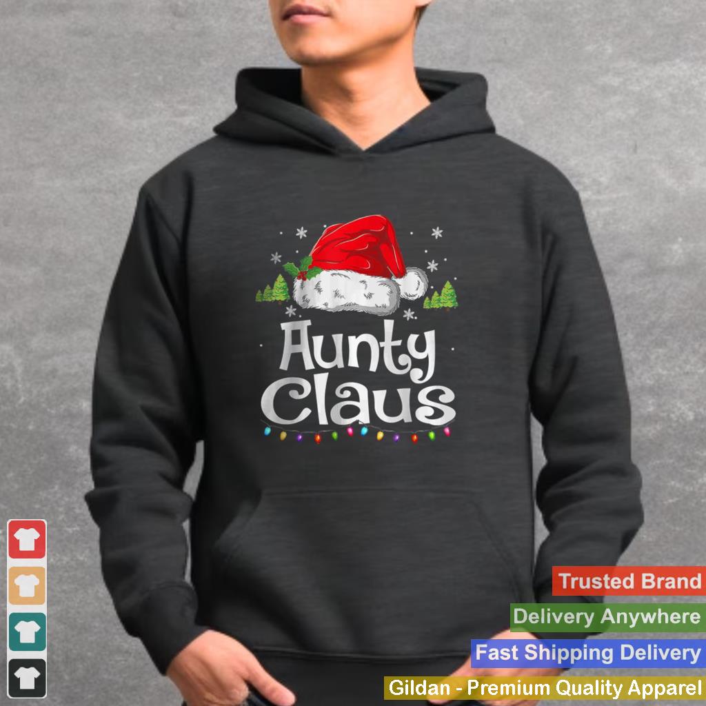 Aunty Claus Christmas Pajama Family Matching Xmas T Shirt