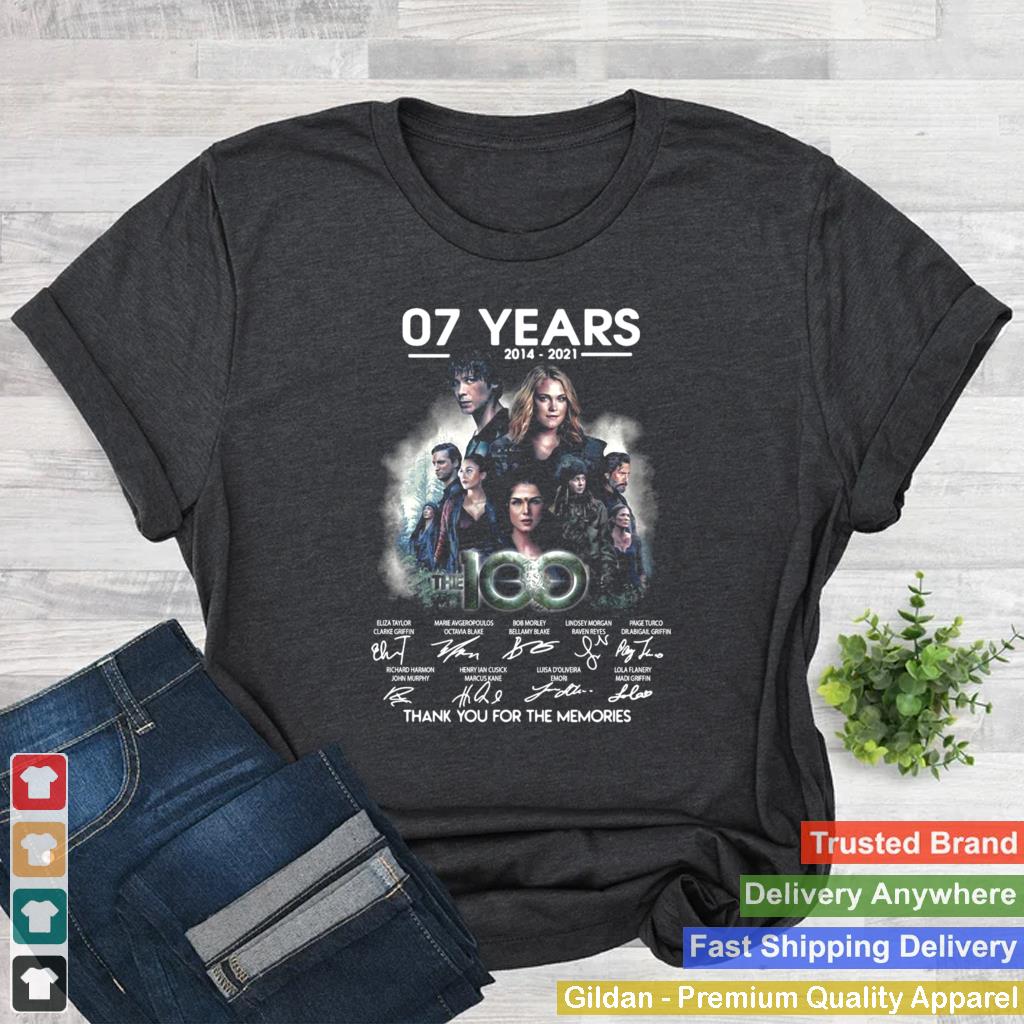 07 Years 2014 2021 The 100 Signatures Thank You For The Memories T shirt