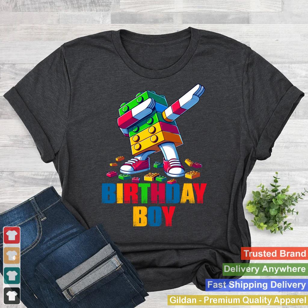 Birthday Boy Dabbing Master Builder Blocks Bricks B Day