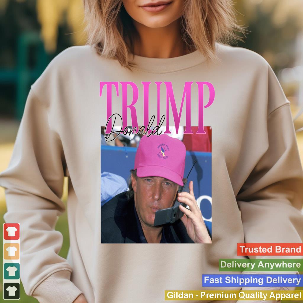 Funny Donald Trump Miss Me Yet Y2K Vintage 90s Trump Pink Sweatshirt