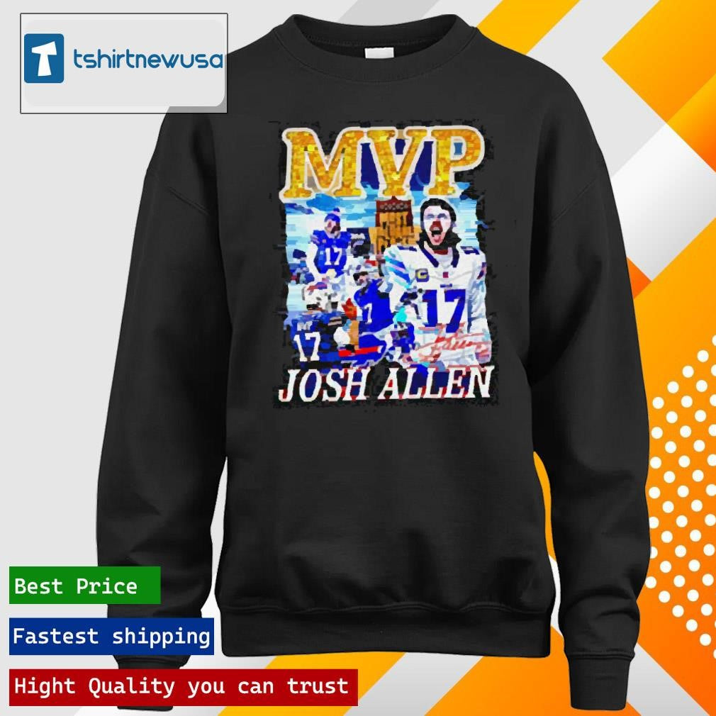 Top Josh Allen Buffalo Bills MVP player collage 2025 T shirt