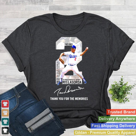 2 Tommy Lasorda 1936 2021 Los Angeles Dodgers Thank You For The Memories Signature shirt