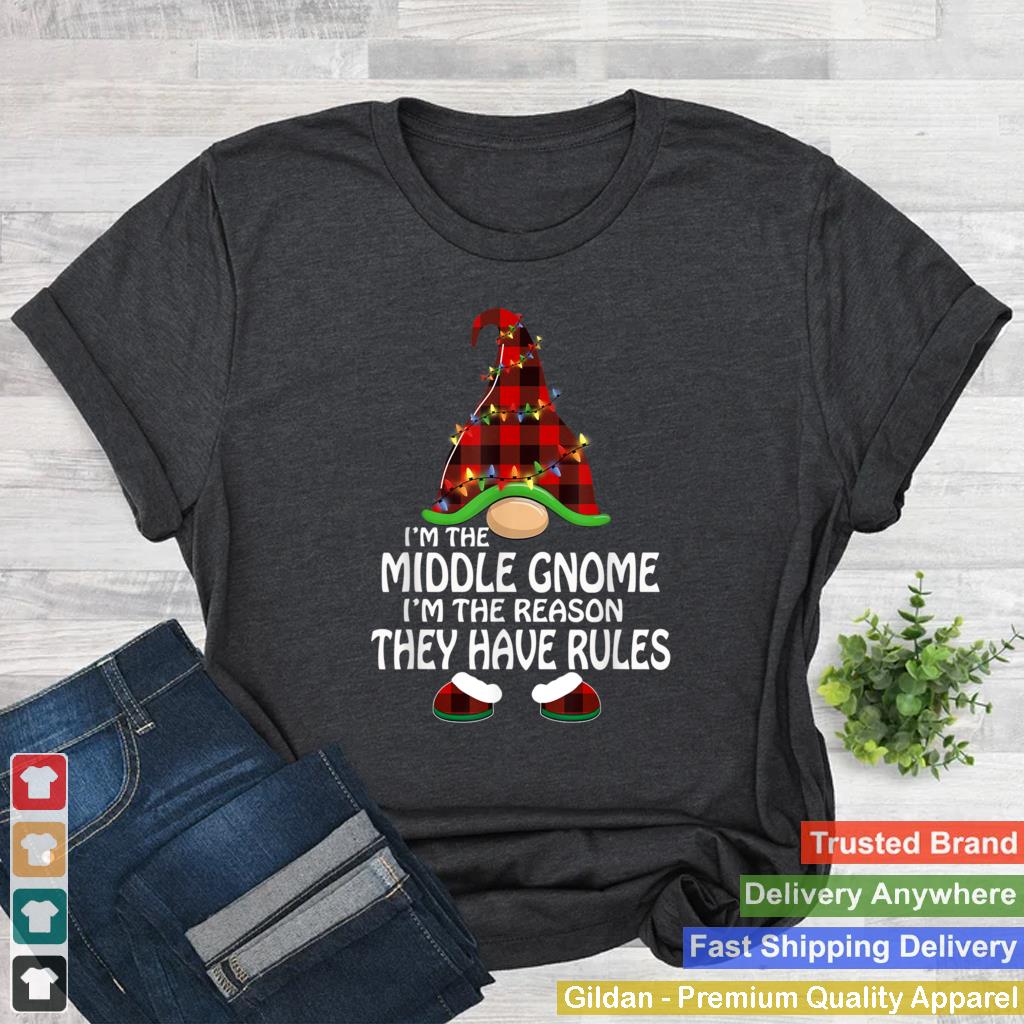 Im The Middle Gnome Family Matching Funny Christmas T Shirt