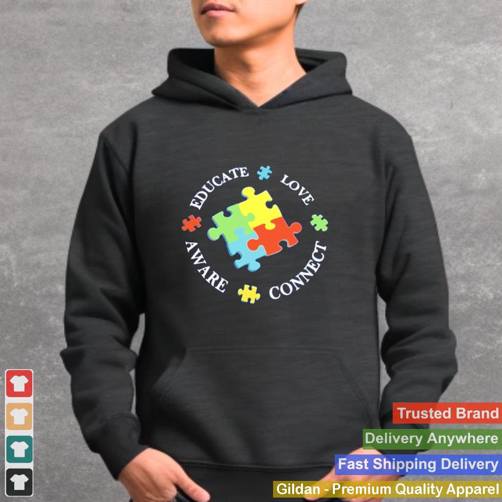 Autism Aware Education Love Connect Shirt