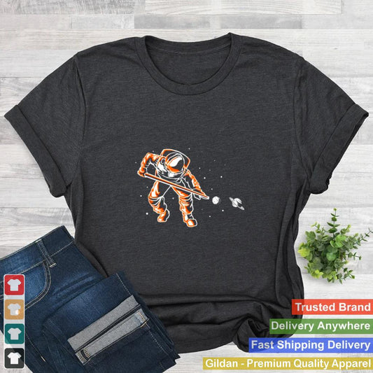 Astronaut Space With Billiard Stick Funny Pool Player T Shirt