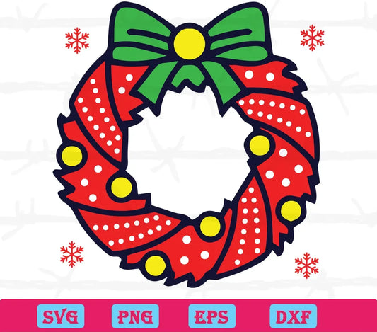 Christmas Circle Hair Bow, Svg Designs