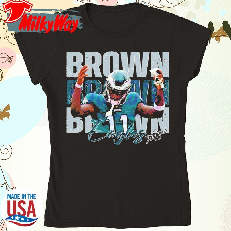 Official Eagles A J Brown 11 Football Players Super Bowl 2025 Shirt