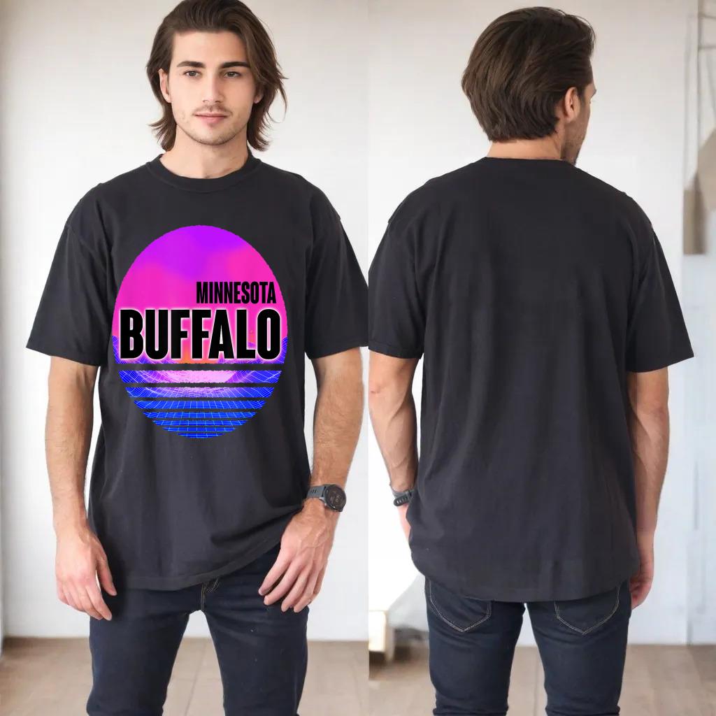 Vintage Buffalo Vaporwave Minnesota