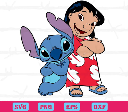 Disney Lilo And Stitch, Svg Png Dxf Eps Cricut Silhouette