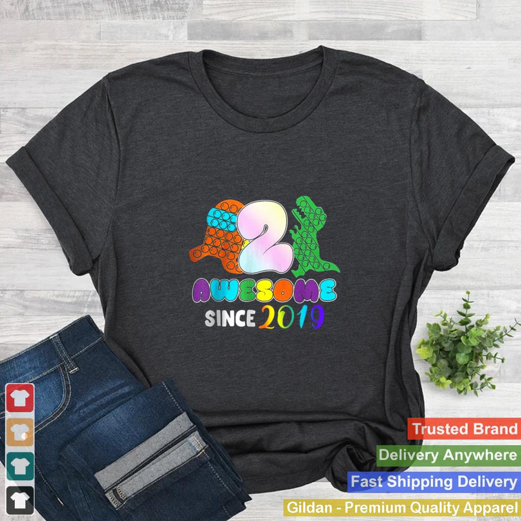 Awesome Since 2019 Pop It Birthday Girl 2nd Birthday Pop It T Shirt