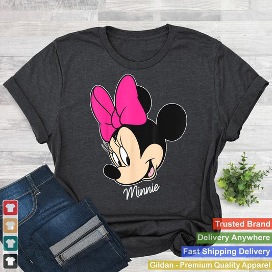 Disney Mickey And Friends Minnie Mouse Big Face T-Shirt, Black, Small