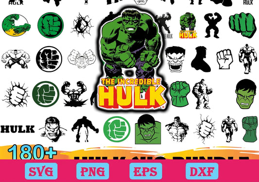 180+ Hulk Svg Bundle