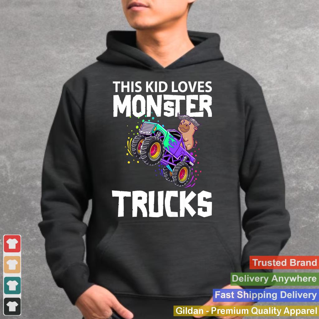 Kids This Kid Loves Monster Trucks Buffalo retro Premium