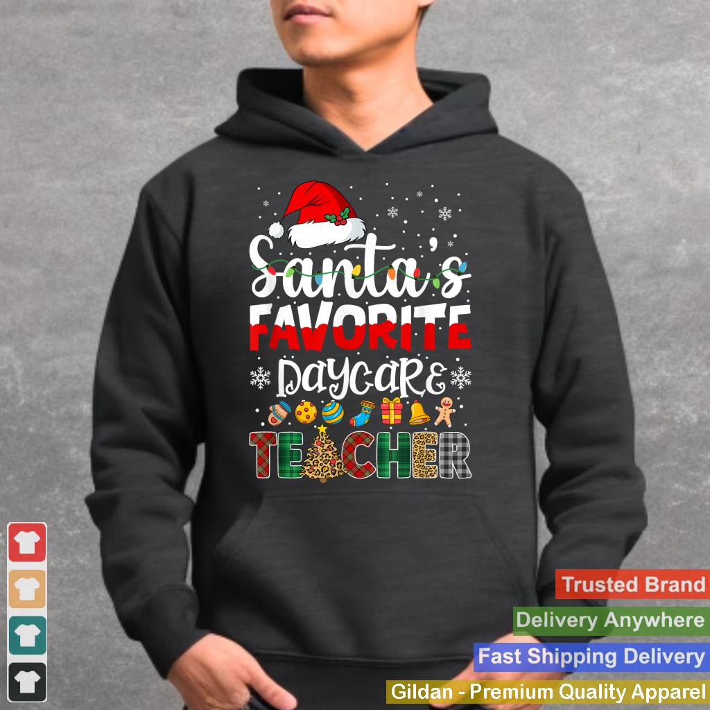 Santa's Favorite Daycare Teacher Buffalo Plaid Christmas