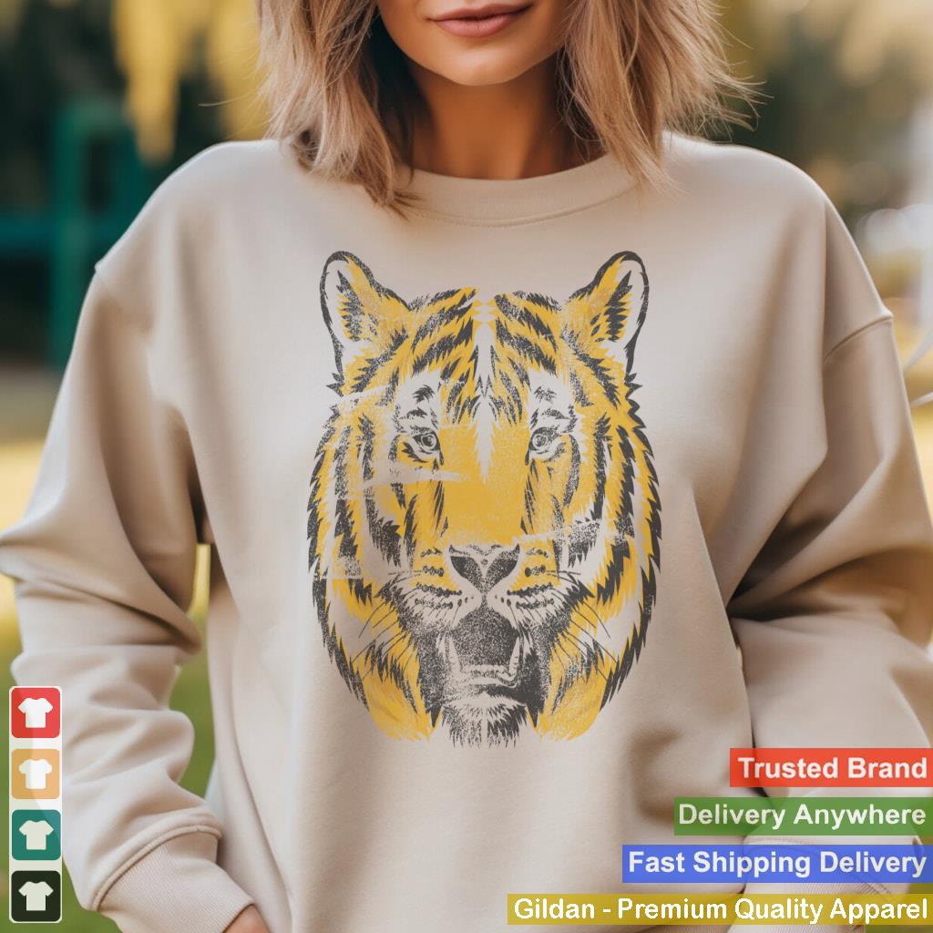 Vintage Tiger Face Tiger Head Wild Cat Lover Gift Sweatshirt